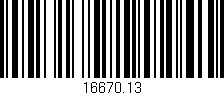 Código de barras (EAN, GTIN, SKU, ISBN): '16670.13'