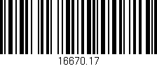 Código de barras (EAN, GTIN, SKU, ISBN): '16670.17'