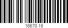 Código de barras (EAN, GTIN, SKU, ISBN): '16670.18'