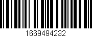Código de barras (EAN, GTIN, SKU, ISBN): '1669494232'