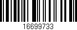 Código de barras (EAN, GTIN, SKU, ISBN): '16699733'