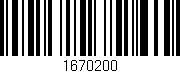 Código de barras (EAN, GTIN, SKU, ISBN): '1670200'