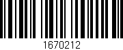 Código de barras (EAN, GTIN, SKU, ISBN): '1670212'
