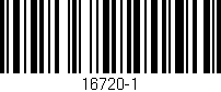 Código de barras (EAN, GTIN, SKU, ISBN): '16720-1'