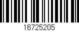 Código de barras (EAN, GTIN, SKU, ISBN): '16725205'