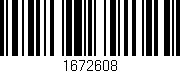 Código de barras (EAN, GTIN, SKU, ISBN): '1672608'