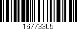 Código de barras (EAN, GTIN, SKU, ISBN): '16773305'