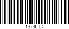 Código de barras (EAN, GTIN, SKU, ISBN): '16780.04'
