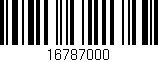 Código de barras (EAN, GTIN, SKU, ISBN): '16787000'