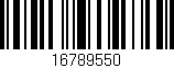Código de barras (EAN, GTIN, SKU, ISBN): '16789550'