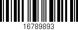 Código de barras (EAN, GTIN, SKU, ISBN): '16789893'