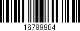 Código de barras (EAN, GTIN, SKU, ISBN): '16789904'