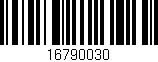 Código de barras (EAN, GTIN, SKU, ISBN): '16790030'