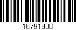 Código de barras (EAN, GTIN, SKU, ISBN): '16791900'