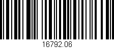 Código de barras (EAN, GTIN, SKU, ISBN): '16792.06'