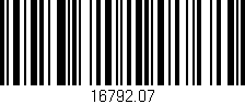 Código de barras (EAN, GTIN, SKU, ISBN): '16792.07'