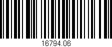 Código de barras (EAN, GTIN, SKU, ISBN): '16794.06'