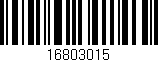 Código de barras (EAN, GTIN, SKU, ISBN): '16803015'