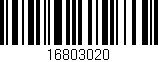 Código de barras (EAN, GTIN, SKU, ISBN): '16803020'