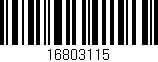 Código de barras (EAN, GTIN, SKU, ISBN): '16803115'