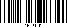 Código de barras (EAN, GTIN, SKU, ISBN): '16821.03'