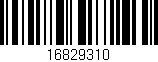 Código de barras (EAN, GTIN, SKU, ISBN): '16829310'