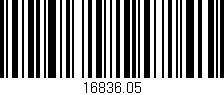 Código de barras (EAN, GTIN, SKU, ISBN): '16836.05'