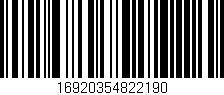 Código de barras (EAN, GTIN, SKU, ISBN): '16920354822190'