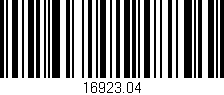 Código de barras (EAN, GTIN, SKU, ISBN): '16923.04'
