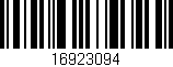 Código de barras (EAN, GTIN, SKU, ISBN): '16923094'