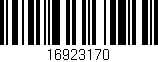 Código de barras (EAN, GTIN, SKU, ISBN): '16923170'