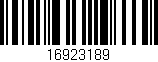 Código de barras (EAN, GTIN, SKU, ISBN): '16923189'