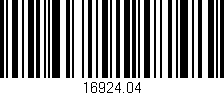 Código de barras (EAN, GTIN, SKU, ISBN): '16924.04'