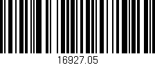 Código de barras (EAN, GTIN, SKU, ISBN): '16927.05'
