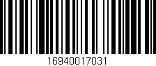 Código de barras (EAN, GTIN, SKU, ISBN): '16940017031'