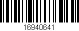 Código de barras (EAN, GTIN, SKU, ISBN): '16940641'