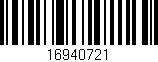 Código de barras (EAN, GTIN, SKU, ISBN): '16940721'