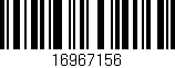 Código de barras (EAN, GTIN, SKU, ISBN): '16967156'
