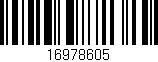 Código de barras (EAN, GTIN, SKU, ISBN): '16978605'