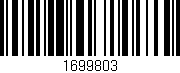 Código de barras (EAN, GTIN, SKU, ISBN): '1699803'
