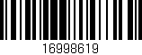 Código de barras (EAN, GTIN, SKU, ISBN): '16998619'