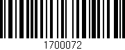 Código de barras (EAN, GTIN, SKU, ISBN): '1700072'
