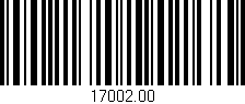 Código de barras (EAN, GTIN, SKU, ISBN): '17002.00'