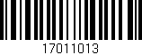 Código de barras (EAN, GTIN, SKU, ISBN): '17011013'