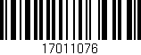 Código de barras (EAN, GTIN, SKU, ISBN): '17011076'