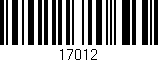 Código de barras (EAN, GTIN, SKU, ISBN): '17012'