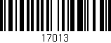 Código de barras (EAN, GTIN, SKU, ISBN): '17013'
