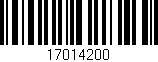 Código de barras (EAN, GTIN, SKU, ISBN): '17014200'