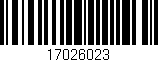 Código de barras (EAN, GTIN, SKU, ISBN): '17026023'