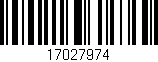 Código de barras (EAN, GTIN, SKU, ISBN): '17027974'